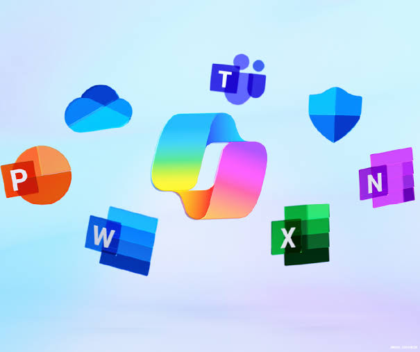 Microsoft 365 app icons including Word, Excel, Teams, SharePoint